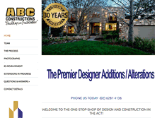 Tablet Screenshot of abcconstructions.com.au